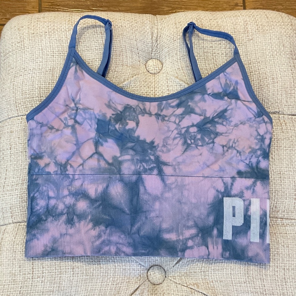 PINK Victoria's Secret Tie-Dye Sports Bra - Lavender and Blue